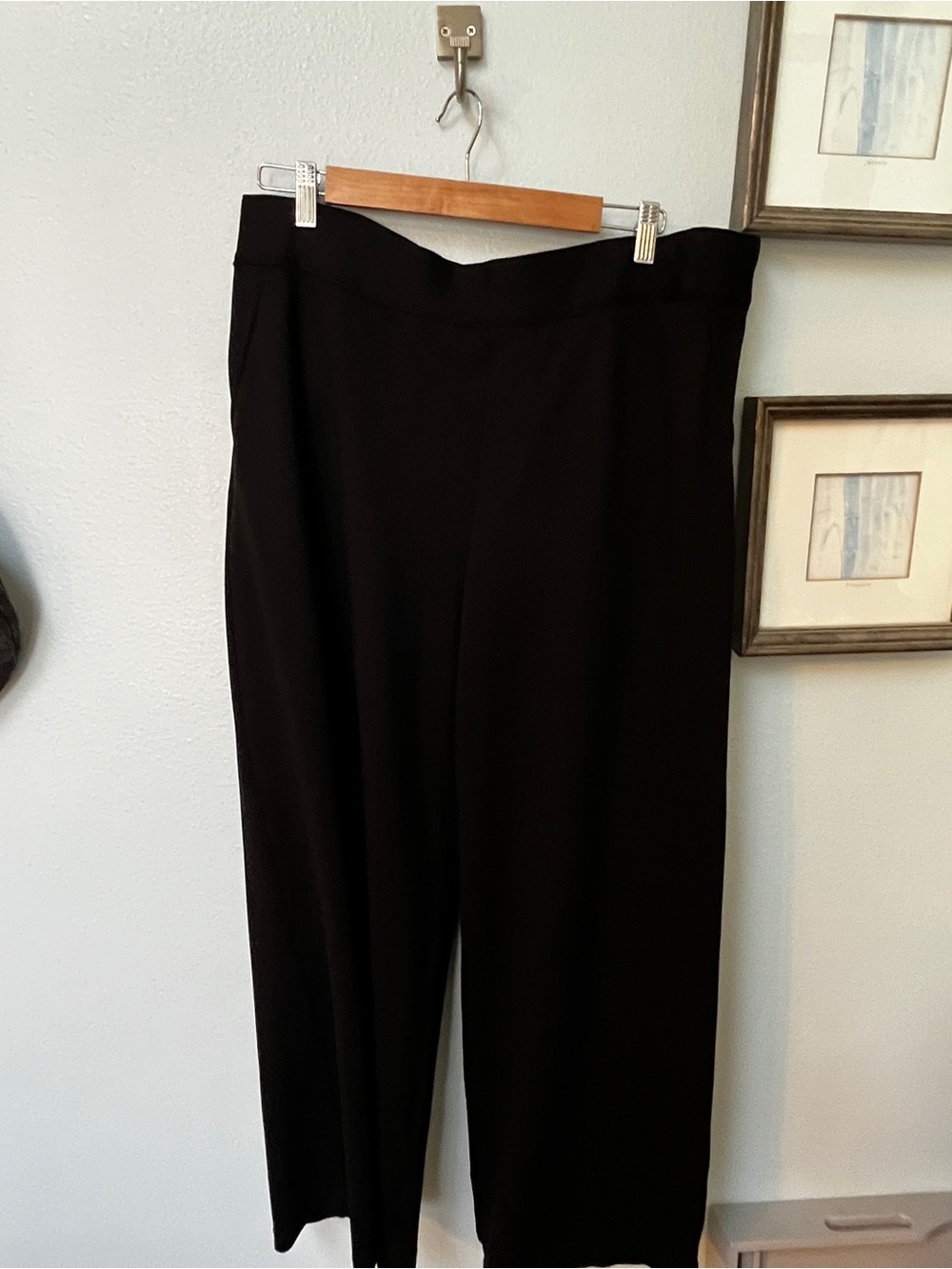 SPANX Black Wide-Leg Pull-On Trousers 2xl-Tall